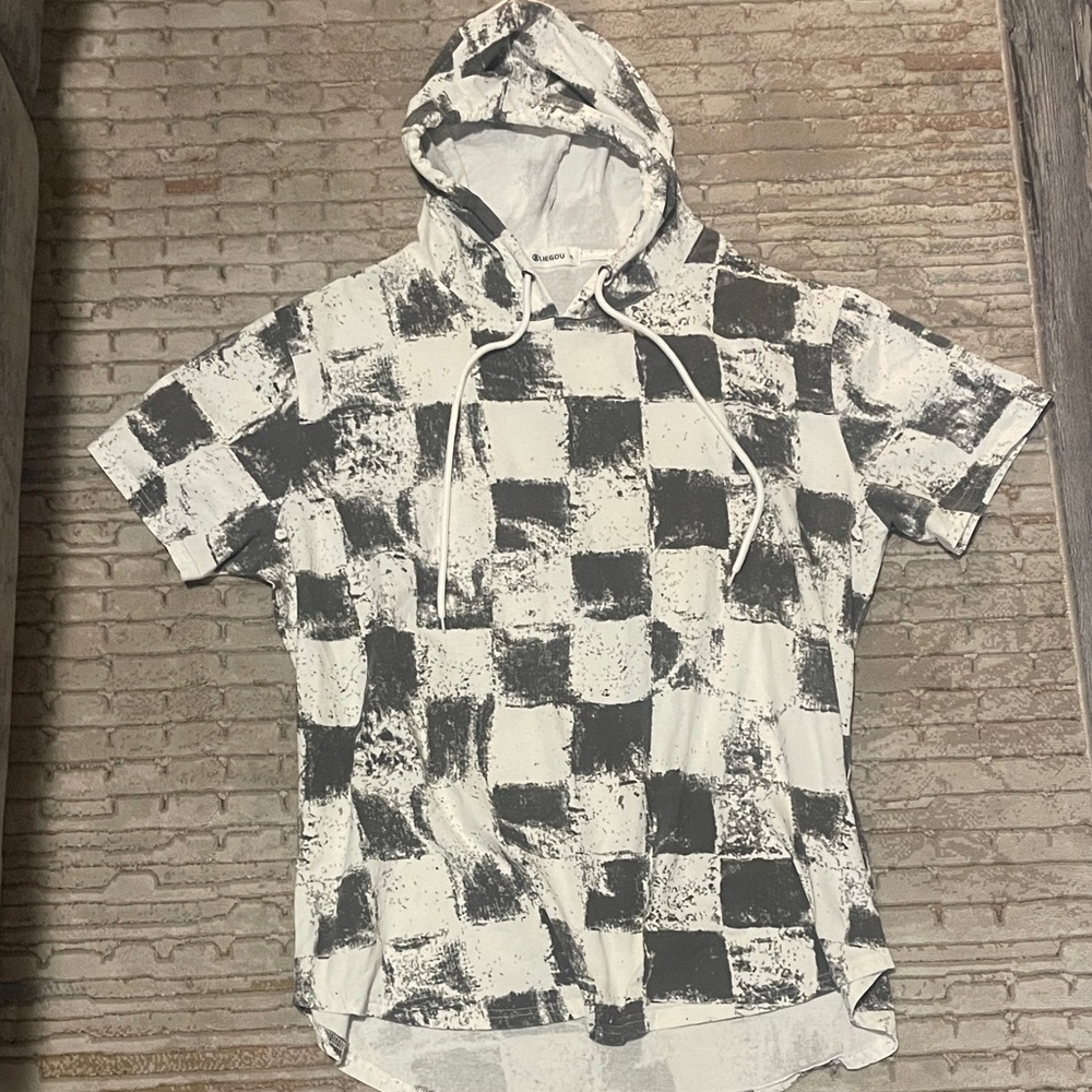 Checkered Black and White Hoodie